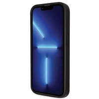 Guess GUHCP14LP4TDSCPK dėklas iPhone 14 Pro - juodas kryžminis 4G metalinis logotipas