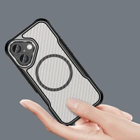 Leading Series Magnetinis silikoninis dėklas telefonui iPhone 16 - juodas