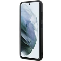 Karl Lagerfeld 3D Guminis Blizgus Logotipas dėklas telefonui Samsung Galaxy S23 - juodas