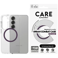 CARE by PanzerGlass Flagship Urban Combat Purple QI dėklas Samsung Galaxy S25 - skaidrus