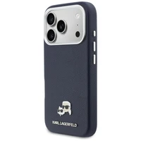 KARL LAGERFELD case for IPHONE 17 Pro compatible with MagSafe KLHMP17L6PFKCLB (PU FW W/ K&C Head Pin) blue