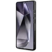 AMG dviejų sluoksnių rombinio rašto Magnētinis dėklas telefonui Samsung Galaxy S25 Ultra - juodas/raudonas