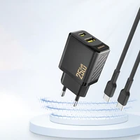 Dudao A26T GaN 25W USB-A, USB-C įkroviklis – juodas