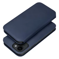 DUAL POCKET knygos tipo dėklas telefonui XIAOMI Redmi Note 13 Pro 4G tamsiai mėlynas