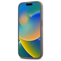 DKNY Odinis languotas mono raštas Magnetinis dėklas telefonui iPhone 14 Pro - smėlio spalvos