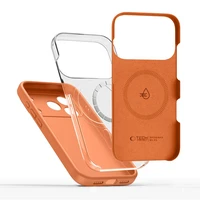 Tech-Protect Silicone MagSafe deklas, skirtas iPhone 17 Pro - Oranzinis