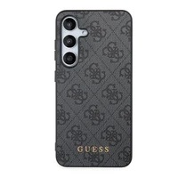 Guess 4G Metal Gold Logo dėklas telefonui Samsung Galaxy A55 - juodas