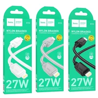 Kabelis USB C į Lightning Hoco PD 27W 1 m X113 pilkas