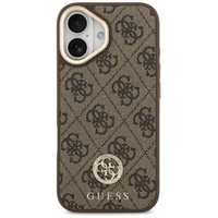 Guess 4G Strass Logo & Big Strap Metal Buttons Magnetinis dėklas iPhone 17 - rudas