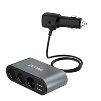 Dudao automobilinis įkroviklis 2x USB / 3x cigarečių lizdo skirstytuvas - juodas (R1Pro black)