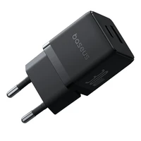 Baseus Palm 30W USB-C USB-A sieninis įkroviklis - juodas