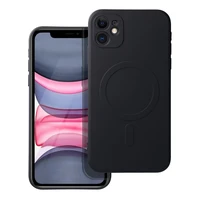 SILICONE MAG COVER dėklas telefonui, suderinamas su MagSafe, IPHONE 11 juodas