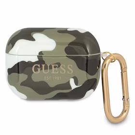 Guess GUAPUCAMA AirPods Pro dėklas žalias/chaki Camo kolekcija