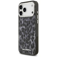 Karl Lagerfeld IML Leopardinis raštas Magnetinis dėklas telefonui iPhone 17 Pro Max - juodas