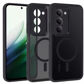 Pilnas matinis magnetinis dėklas Xiaomi Redmi 15 4G/5G juodas