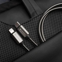 FORCELL F-ENERGY Metal C239 kabelis Type-C į Type-C PD QC4.0 5A 100W E-mark 1 m sidabrinis