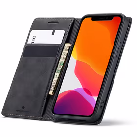 Spacecase piniginės dėklas iPhone 12 Mini  juodas