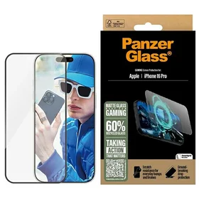 PanzerGlass Žaidimų apsauginis stiklas iPhone 16 Pro 6.3" Itin platus pritaikymas 2858