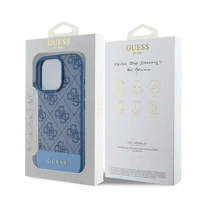 Guess 4G Bottom Stripe dėklas telefonui iPhone 16 Pro Max - mėlynas