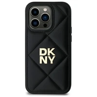 DKNY Quilted Stack Logo dėklas telefonui iPhone 14 Pro - juodas