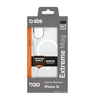 SBS Extreme Mag D3O Magnetinis iPhone 16 Dėklas - Skaidrus