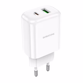Įkroviklis Borofone BN4 20W USB-C/USB-A baltas