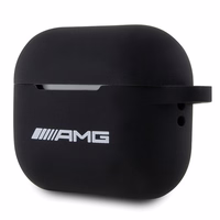 AMG AMAP2RBK AirPods Pro 2 (2022/2023) dėklas juodas Silicone Baltas Logo