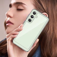 Kosmoso dėklas su gelio rėmu Samsung Galaxy S24 FE - permatomas