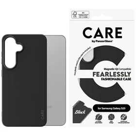 CARE by PanzerGlass Mados QI dėklas Samsung Galaxy S25 - juodas