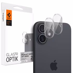 Spigen Optik Glas.tR grūdintas stiklas iPhone 16 / 16 Plus kamerai - skaidrus (2 vnt.)