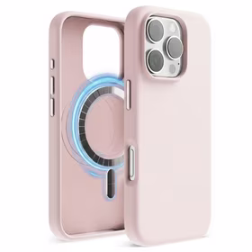 Dėklas "TM MagSafe Silicone" iPhone 14 Pro / Kreidinis rožinis /