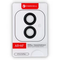Forcell aukščiausios kokybės kameros objektyvo grūdintas stiklas - iPhone 16 / 16 Plus juodas