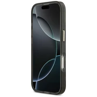 Guess Pitono rašto magnetinis dėklas iPhone 17 - juodas