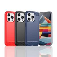 Lankstus anglies rašto dėklas telefonui iPhone 15 Pro Carbon Case - juodas