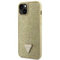 GUESS dėklas IPHONE 13 / 14 / 15 GUHCP14SHDGTPD (Rhinestone trikampis) auksinis