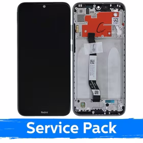 Ekranas skirtas Xiaomi Redmi Note 8T su rėmeliu / Moonshadow Grey / (Service Pack)