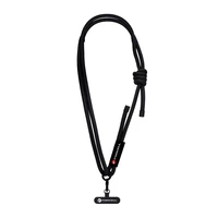 FORCELL F-DESIGN S10X165 kryžminė telefono virvelė su reguliuojamu ilgiu (maks. 82,5cm kilpoje) juoda