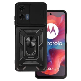Dėklas telefonui su kameros apsauga Motorola Moto G24 juodos spalvos