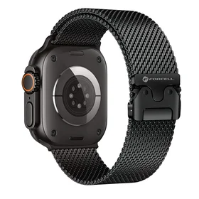 FORCELL F-DESIGN FA11 nerūdijančio plieno dirželis APPLE laikrodžiui 38 / 40 / 41 mm juodas