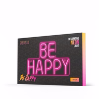 Neon PLEXI LED BE HAPPY rožinis NNE10 Neolia