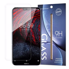 Grūdintas stiklas 9H apsauginis stiklas Nokia 6.1 Plus / Nokia X6 2018 (pakuotė – vokas)