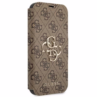 Guess GUBKP13X4GMGBR iPhone 13 Pro Max 6.7" rudas/rudas knygos tipo dėklas 4G Big Metal Logo