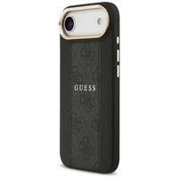 Guess dėklas telefonui iPhone 17 Air HC MAGSAFE PU W/ 4G PU STRIPE juodas