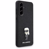 Karl Lagerfeld Fiksuotas Blizgus Ikonik Logotipo Metalinis Segtukas Dėklas telefonui Samsung Galaxy A36 - juodas