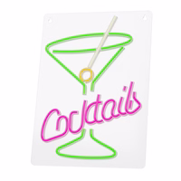 Neon PLEXI LED COCKTAILS rožinis žalias FPNE02X Forever Light
