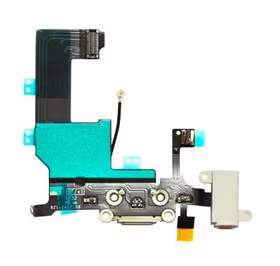 Lanksčioji jungtis skirta iPhone 5S audio ir įkrovimo kontaktų, su mikrofonu balta ORG