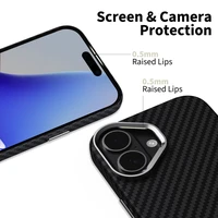 Tech-Protect Ion Carbon Magnetinis dėklas telefonui iPhone 17 - juoda ir sidabrinė