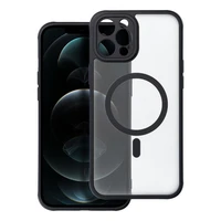 Dėklas telefonui – pilnai matinis magnetinis dėklas, suderinamas su MagSafe IPHONE 12 Pro Max, juodas