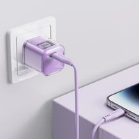 Acefast A53 PD 30W GaN USB-C įkroviklis su ekranu - violetinis