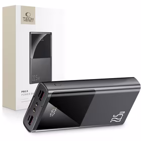 Išorinė baterija Tech-Protect PB13 20000mAh 22.5W 2x USB-A / USB-C / Lightning su USB-C / USB-A kabeliu - pilka